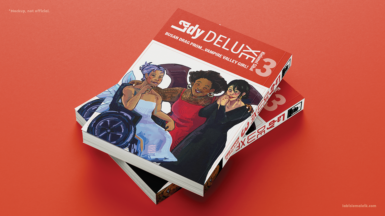 Front cover of the tankoubon mockup for Lady DELUXE