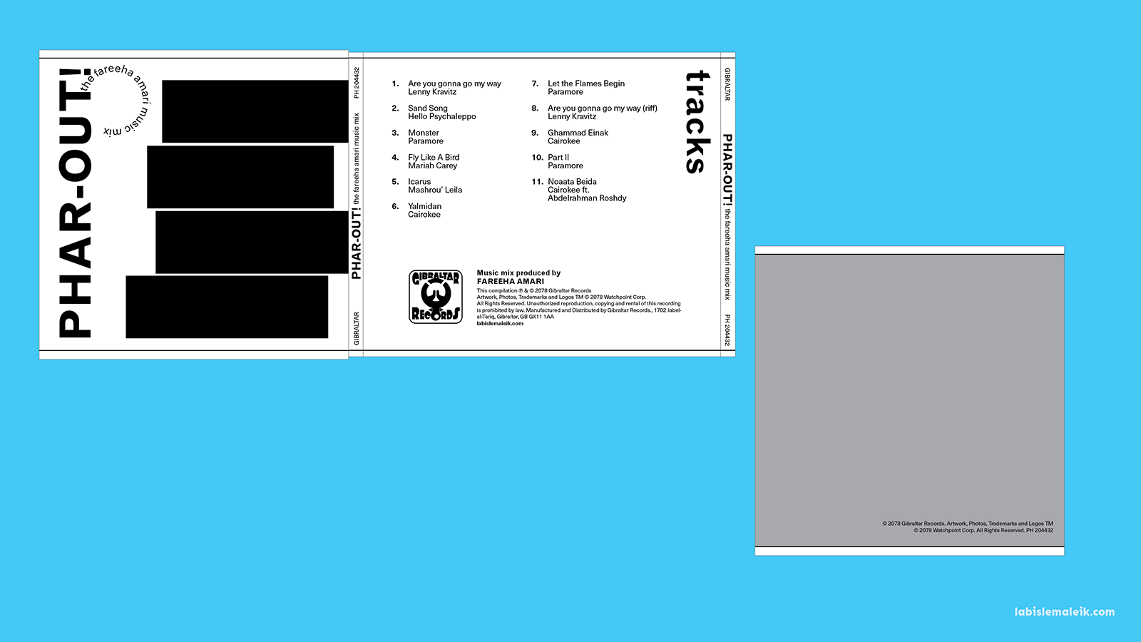 Black and white typographic layout exploration for the CD