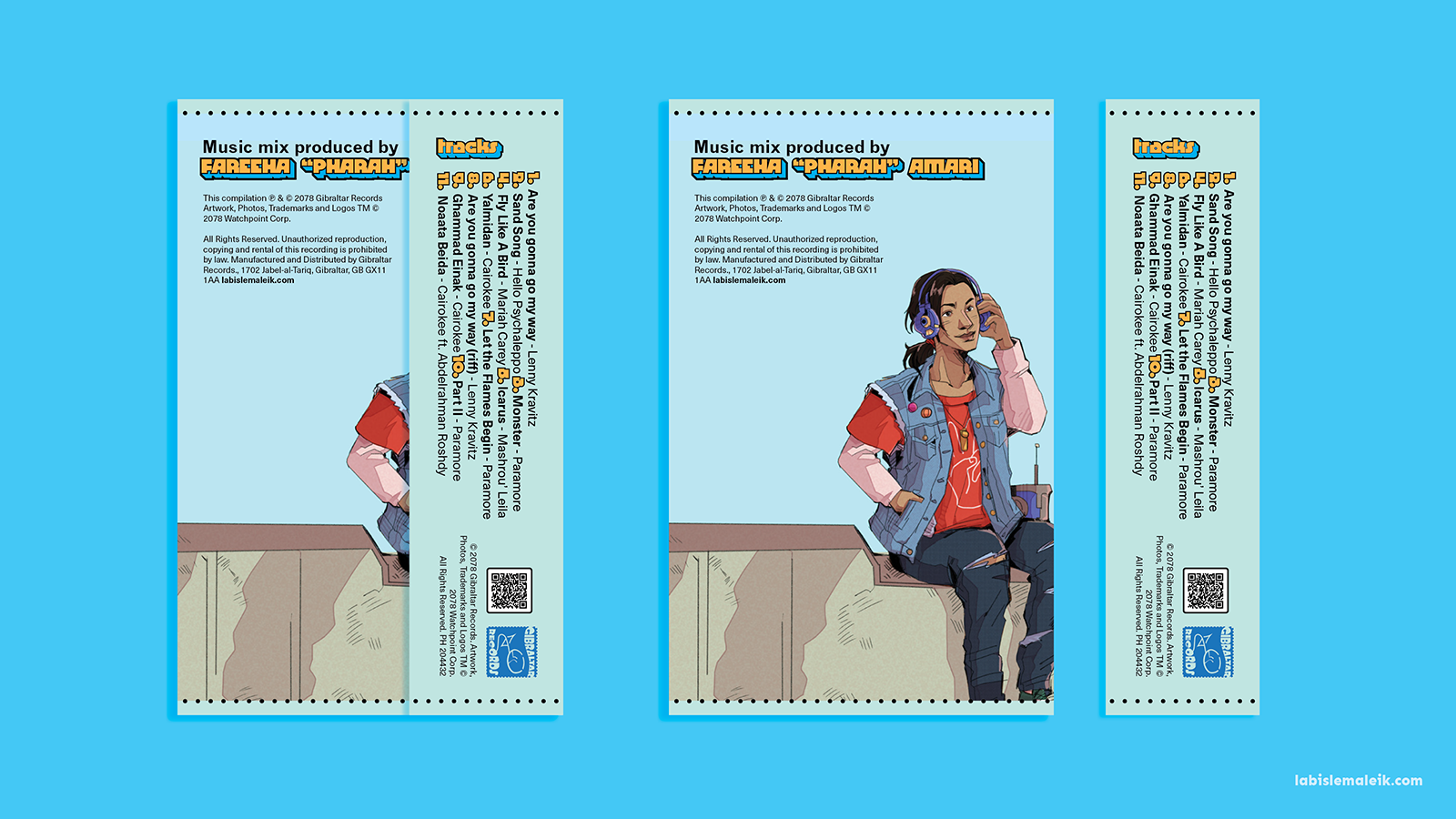 PHAR-OUT! Cassette tape j-card featuring the inner artwork and the back cover